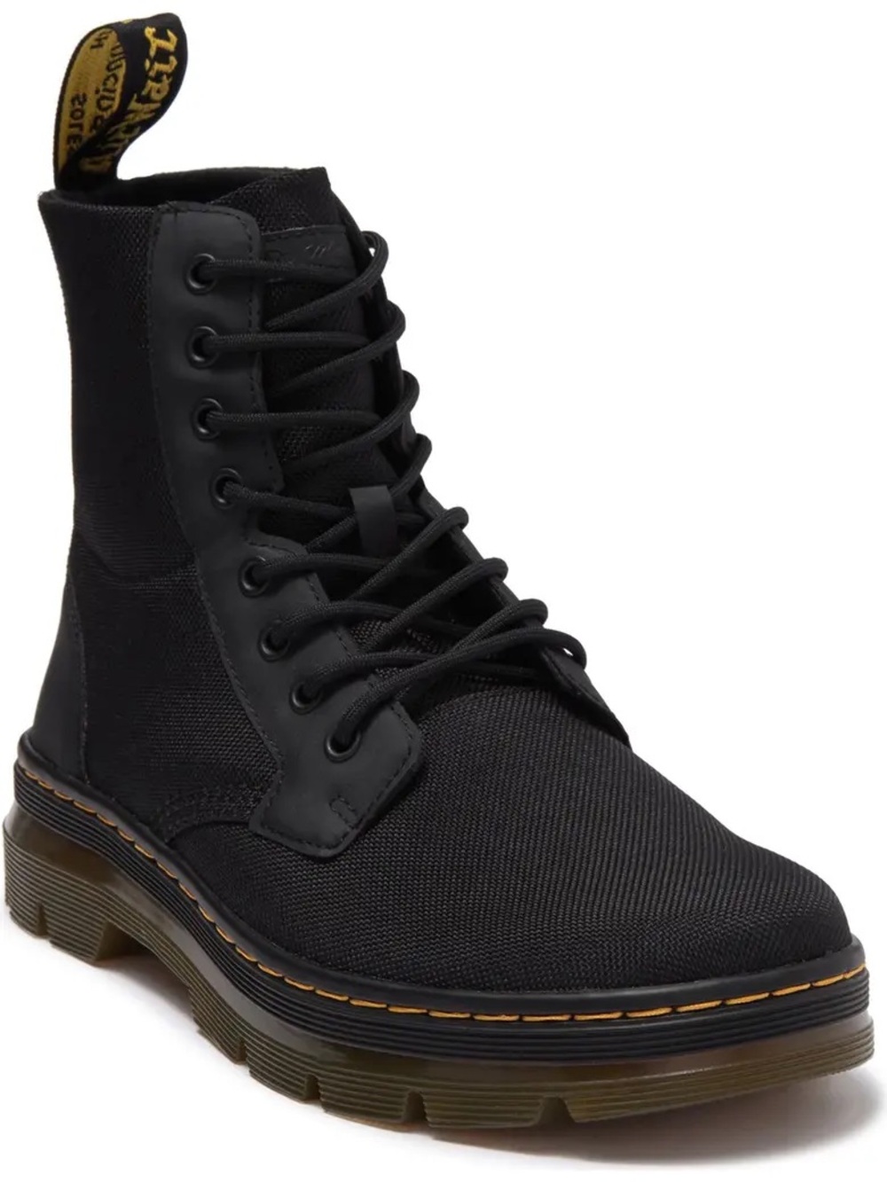 Dr. Marten Black Combs Combat Boots, Size 5